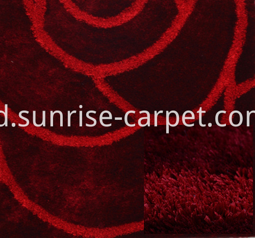 strip and silk 3D design carpet